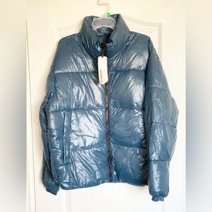 Abercrombie & Fitch Puffer Primaloft Jacket Winter Coat Mens Blue M